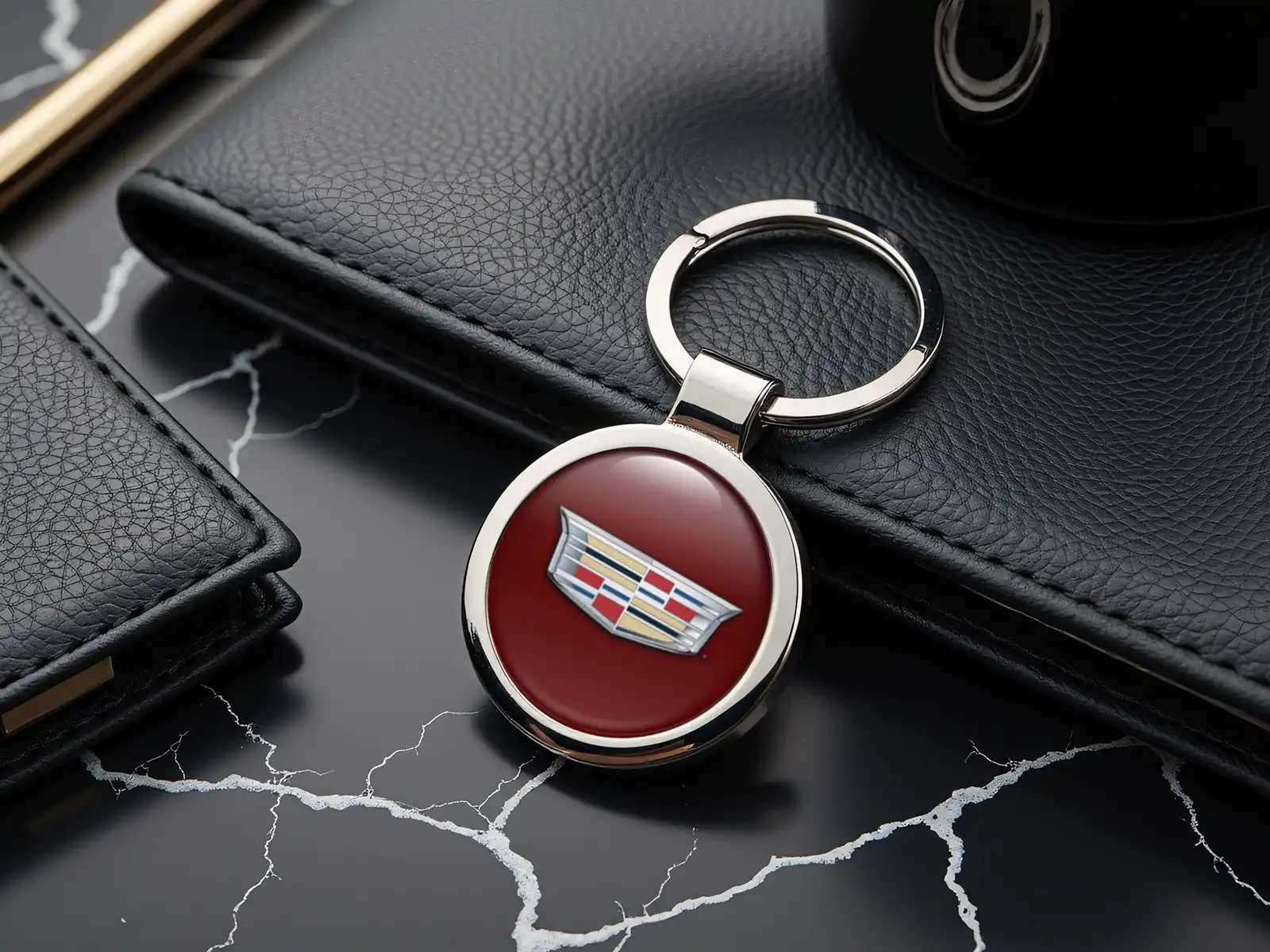Cadillac Porte-clés Brillants Métal Élégant Résistant